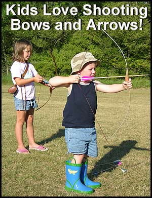 Kids love shooting bows and arrows