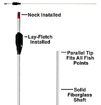 Bow Fishing Arrow  With Nock & Lay-fletch