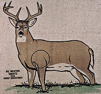 Burlap Deer Target  Left Facing