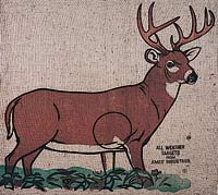 Right Facing Burlap Deer Target
