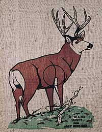 Burlap Mule Deer Target