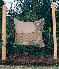 Burlap Pillow Deer Target