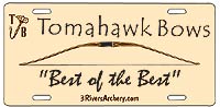 Tomahawk Bows License Plate