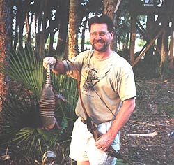 Dale Karch with an armadillo