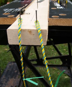Use twist ties when building a Flemish Twist bow string