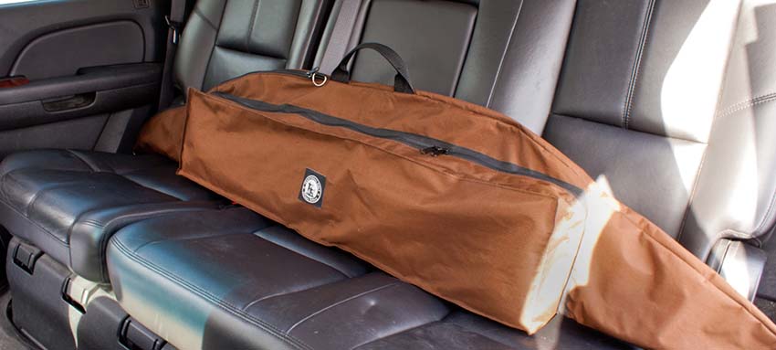 For backseat rides, soft recurve bow cases work great