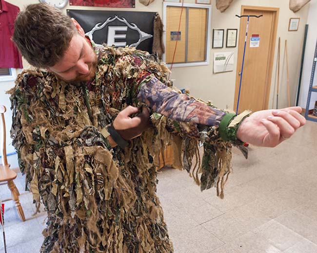 The Shaggie Cat-Guard Arm Guard is a great accessory for the ghillie suit