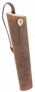 Leather Back Quiver with Strap