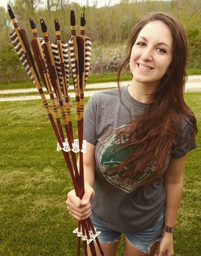 Building wood arrows for the first time.