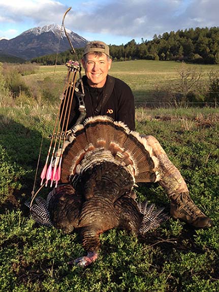 Fred Eichler with nice Turkey he shot with his bow