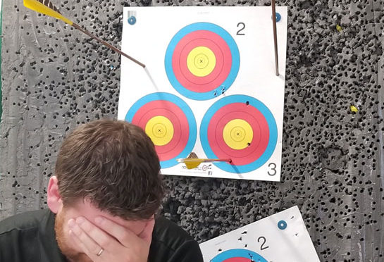 Target Panic hurts your accuracy with a bow and arrow