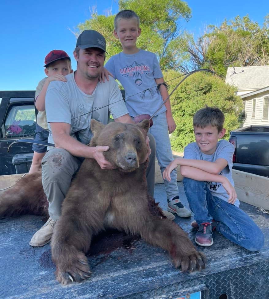 Jake Mecham showing their beautiful 2022 Utah Black Bear