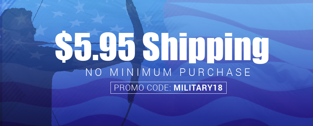 $5.95 Shipping. No minimum purchase. Promo Code: MILITARY18.
