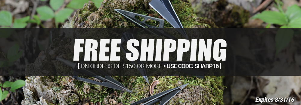 Free Shipping on orders of 150 dollars or more. Use Code: SHARP16.