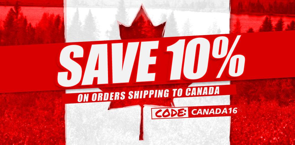 Save 10 percent on orders shipping to Canada. Code: CANADA16