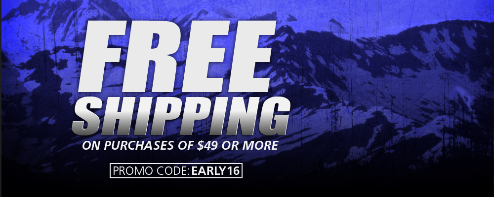 Free Shipping on purchases of $49 or more. Promo code: EARLY16
