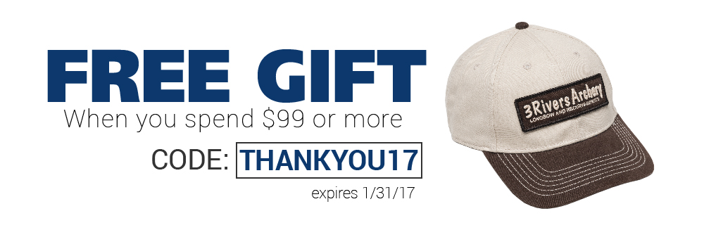 FREE GIFT when you spend $99 or more. Code THANKYOU17. Expires 1/31/17.