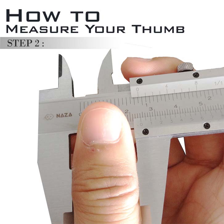 How to measure your thumb Step 2