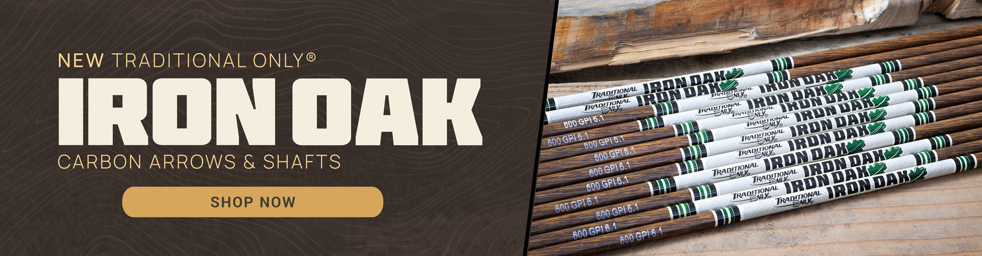 New Traditional Only Iron Oak Carbon Arrows and Shafts