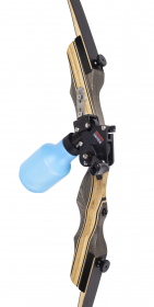 ams fishing reel Bowfishing® Retriever® Pro The 25 yards of 200 pound braided Dacron line is easy to track and is stacked in the bottle rather than wound on a drum or spool AMS Retriever Pro Bow Fishing