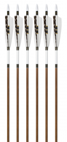 Fletched Bamboo Wood Arrows 3-pack