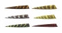 Traditional Only® Natural Barred Dyed Shield Cut Arrow Feathers Thumbnail Image