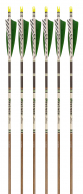 6-Pack of Traditional Only Iron Oak Signature Arrows, 500 spine