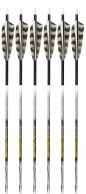 6-Pack of Traditional Only® Barebow Arrows, 400 spine
