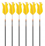 6-Pack of Easton 6.5 Bowhunter Carbon Flu Flu Arrows, 400 Spine