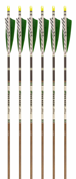 6-pk 400 spine Traditional Only Iron Oak Arrows