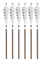 6-Pack of Victory Bamboo Trad Arrows, 500 spine