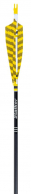 6-Pack of 2216 Black Stalker Arrows, Yellow Barred