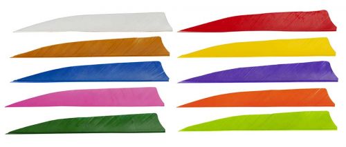 3" Right Wing Shield Natural Barred Feather Fletching Archery 24Pk 