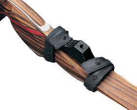 bow fishing strap on reel holder Ballista Bowfishing Mount for Crossbows, Compound and Recurve Bows Simply position the bracket on your bow and tightly pull the straps around the bow to secure Keep your fishing rods