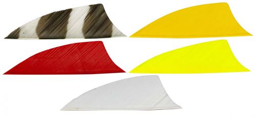 Trueflight 5 inch Feathers Left Wing Shield Cut 100 pack Yellow 