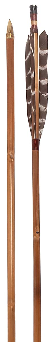 12 Flèches De Tir à L'arc Traditionnelles En Bois - Plumes De Dinde Naturelles - 31"