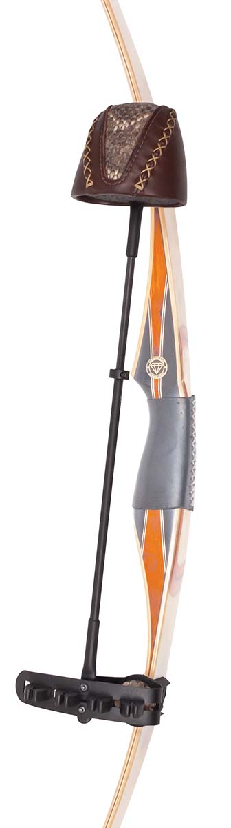 EFA Seminole Diamondback Snakeskin 4 Arrow Bow Quiver for Recurve or Longbow