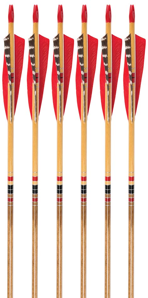 6 New  PO CEDAR Wood Traditional long bow archery  Arrows 35/40  5/16 