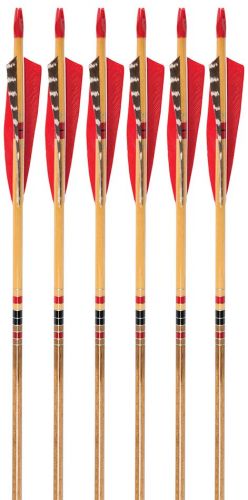 Traditional Archery Arrows Wooden Arrows Bamboo Arrows (12 Pack)