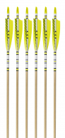 6-Pack of 3Rivers Archery® Firefly Wood Arrows, 60-65#