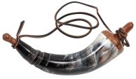Traditions Authentic Powder Horn with Leather Sling